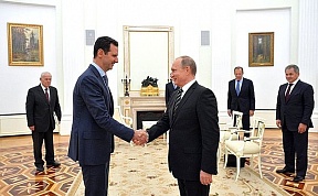 Vladimir Poutine, Président de la Fédération de Russie,a reçu le 20 octobre 2015 Bachar el-Assad, Président de la République Arabe Syrienne
