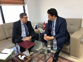 L'entretien de l'Ambassadeur de Russie en Tunisie avec le Ministre du commerce de la République Tunisienne